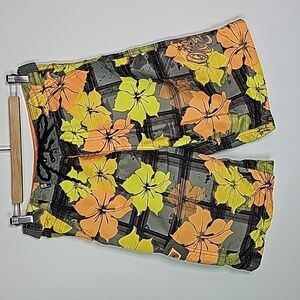 Ocean Earth small orange and yellow swim shorts